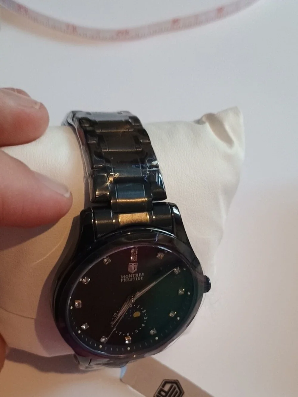 Montres Prestige Men's Black Dress Watch